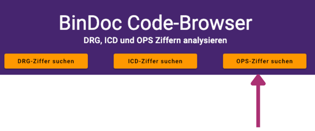 Aufbaus der OPS Codes aus dem BinDoc Code Browser