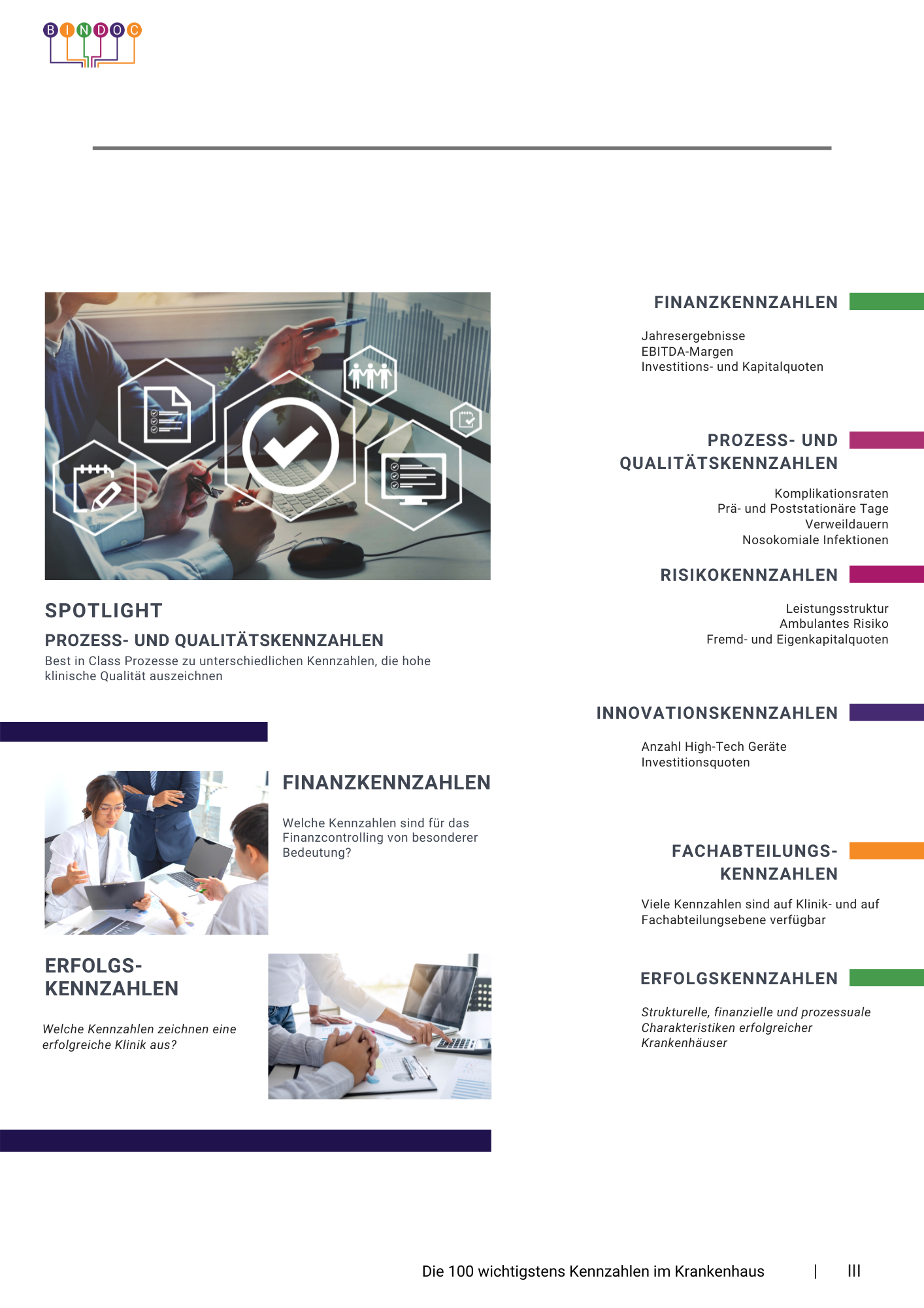 Die 100 wchtigsten Kennzahlen im Krankenhaus Inhaltsverzeichnis Teil 2