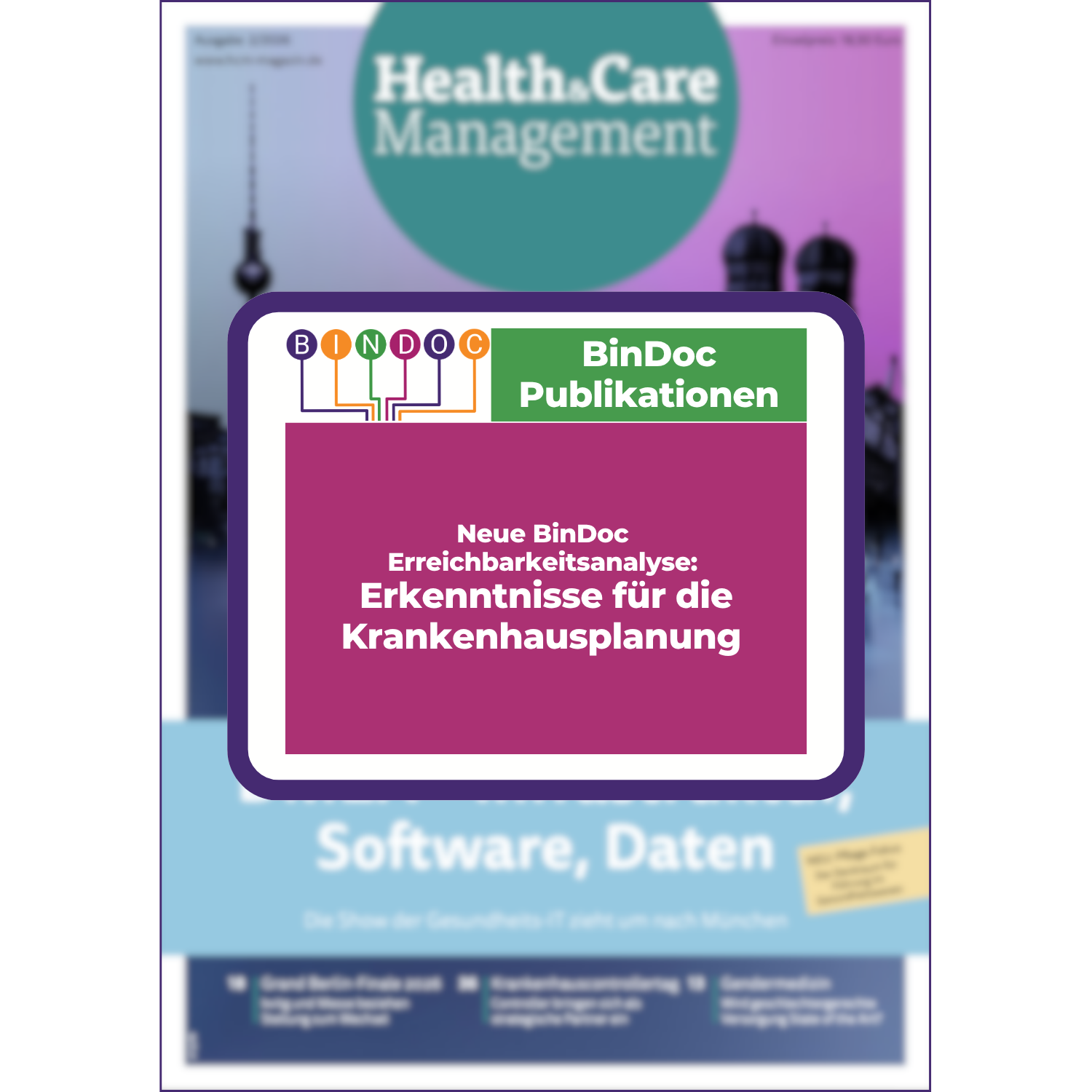 Neue BinDoc Erreichbarkeitsanalyse Neue BinDoc Erreichbarkeitsanalyse