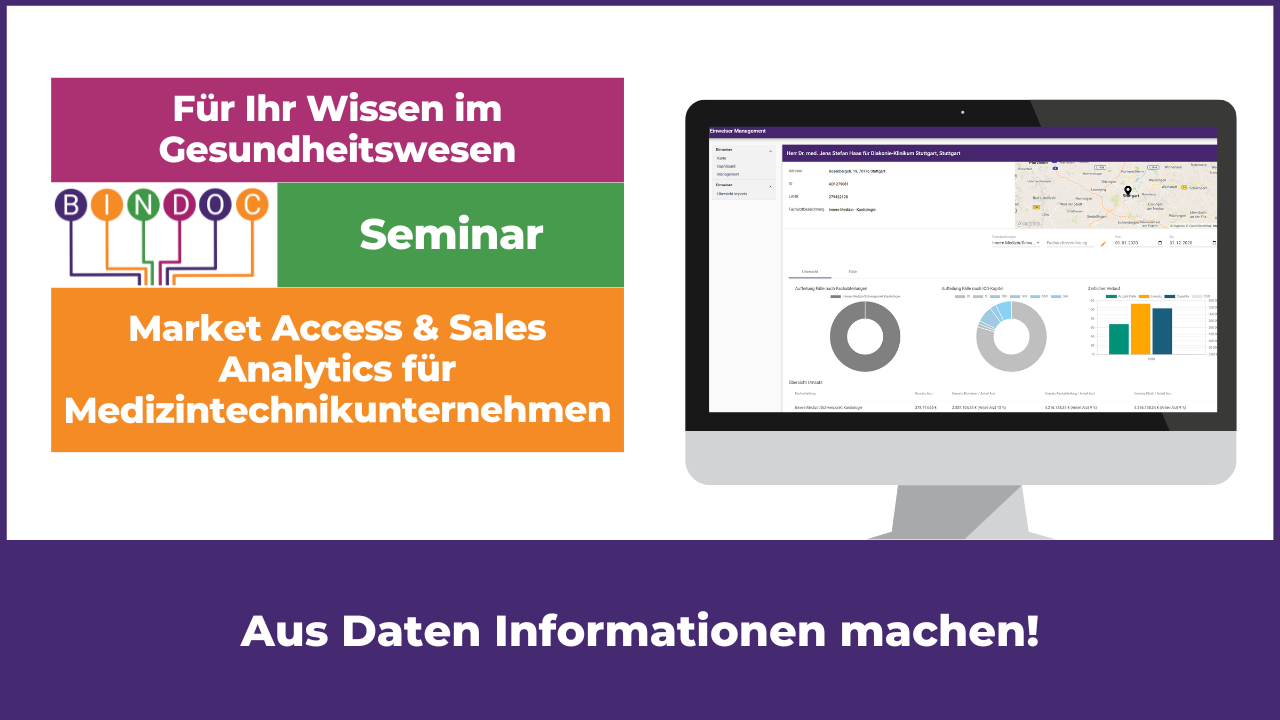 Thumbnail BinDoc Seminar Market Access & Sales Analytics für Medizintechnikunternehmen